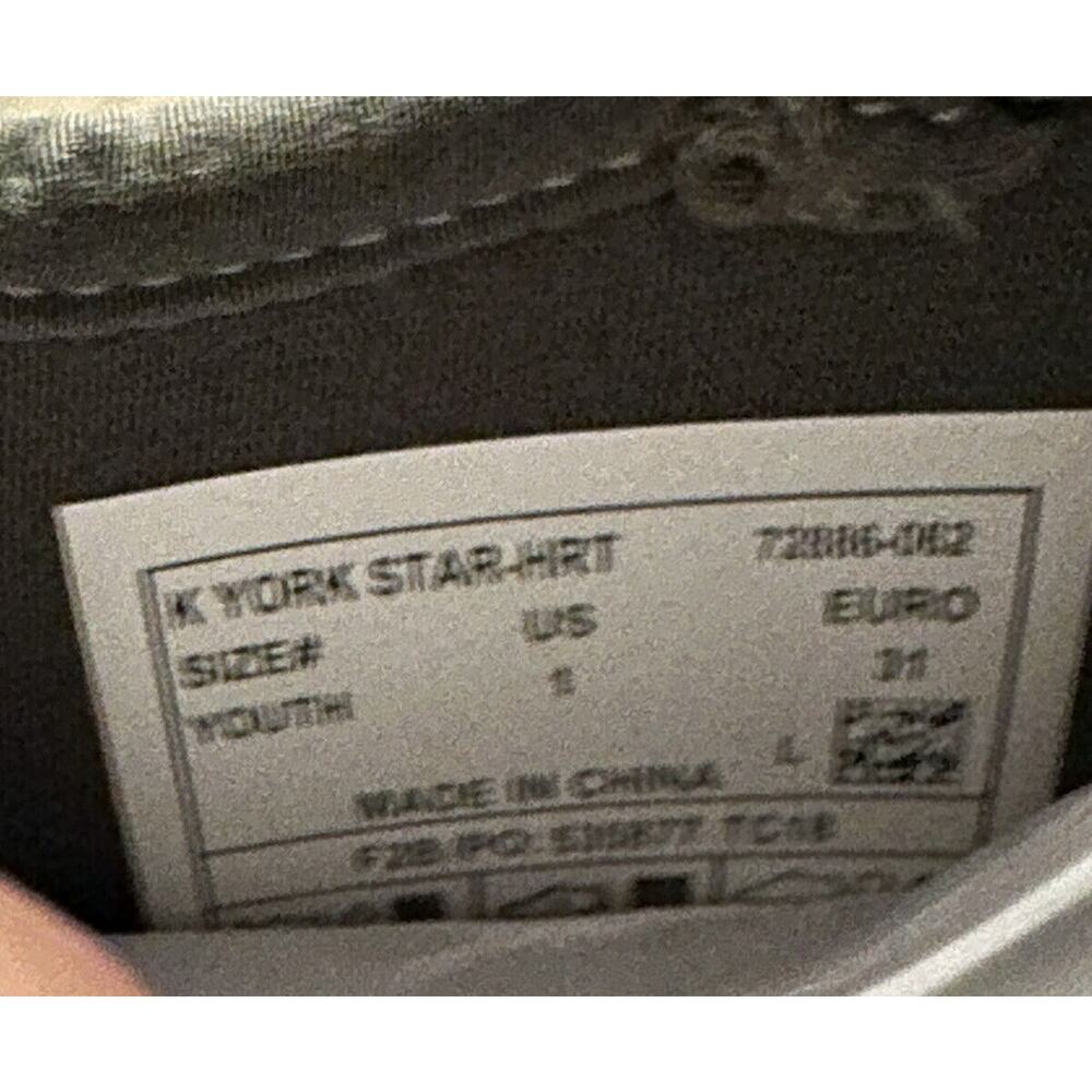 Bogs Youth York Star Heart Mid Calf Grey Pull On Rubber Rain Boots Sz 1 - Picture 8 of 9